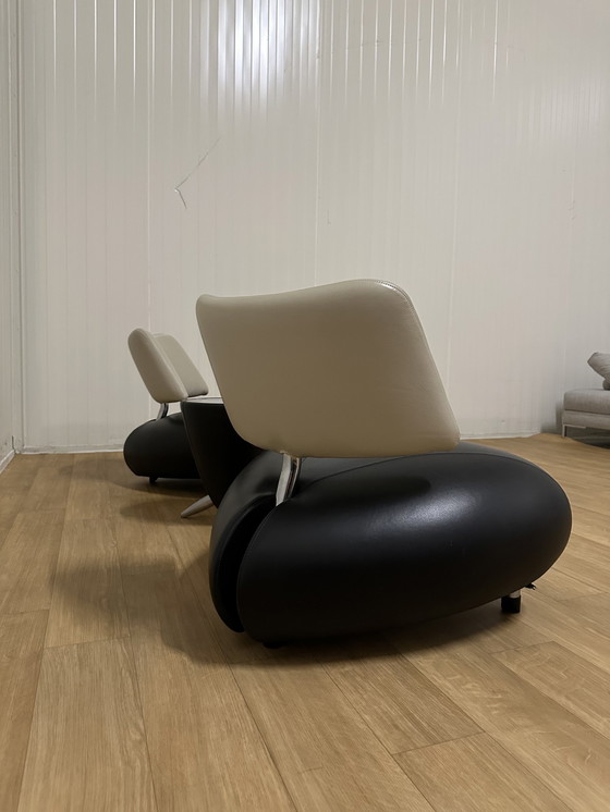 Image 1 of 2x Leolux Pallone Fauteuil + tamtam