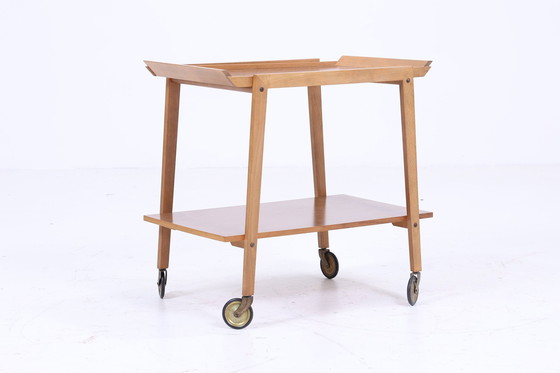 Image 1 of Vintage serveerwagen | Mid Century trolley tafel telefoon 60s retro woonkamer