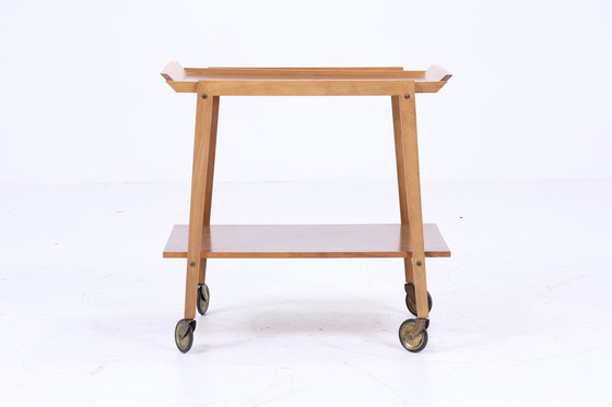 Image 1 of Vintage serveerwagen | Mid Century trolley tafel telefoon 60s retro woonkamer