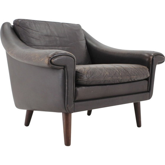 Image 1 of Vintage ''Matador'' leren Deense fauteuil door Aage Christiansen, jaren 1960