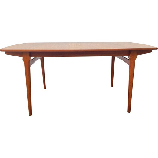 Scandinavische vintage 2-uitschuifbare teakhouten tafel, 1960