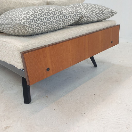 Vintage daybed met Hermès kussens en bolster, Nederland 1960