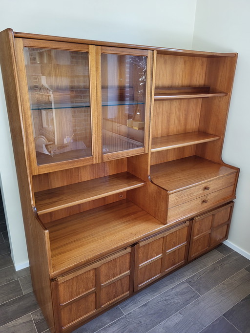 Vintage Boekenkast / Hoge Wandkast Nathan Furniture