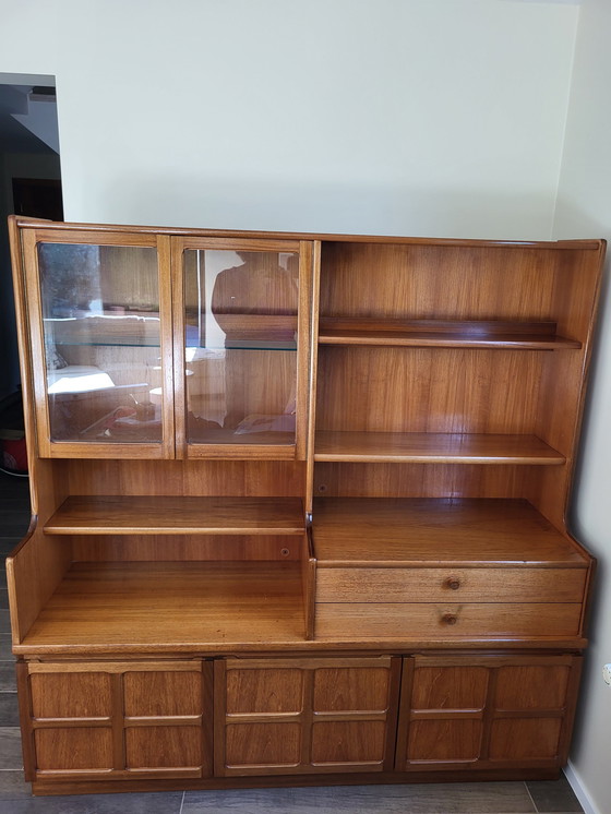 Image 1 of Vintage Boekenkast / Hoge Wandkast Nathan Furniture