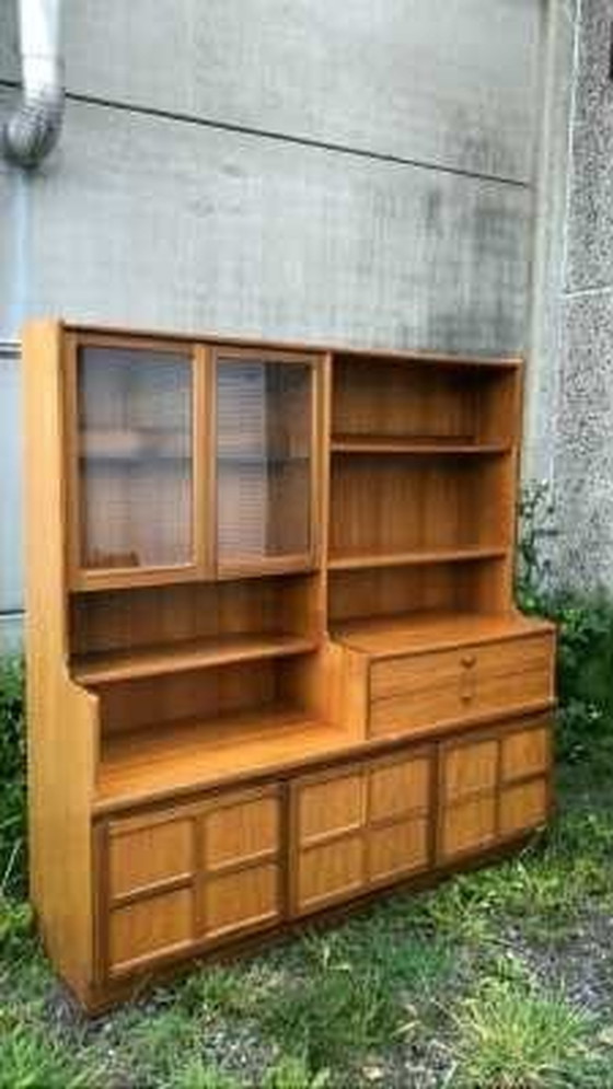 Image 1 of Vintage Boekenkast / Hoge Wandkast Nathan Furniture