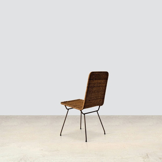 Image 1 of Set van 6 vintage rieten eetkamerstoelen van Carlo Hauner, 1950