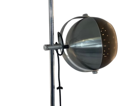 Image 1 of Dijkstra - Zeldzaam model - Space Age Design / MCM Vloerlamp met twee kappen