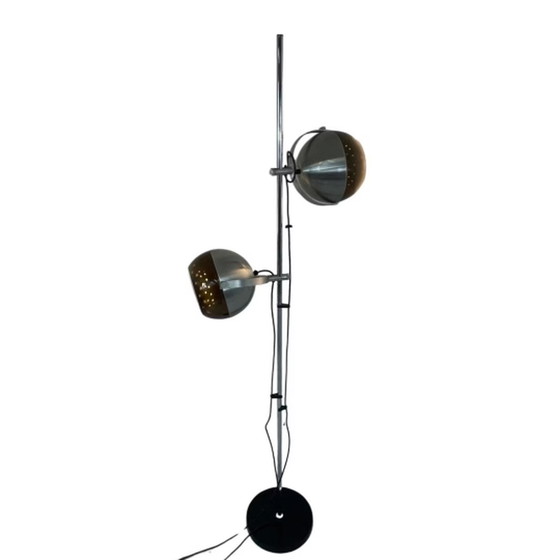 Image 1 of Dijkstra - Zeldzaam model - Space Age Design / MCM Vloerlamp met twee kappen