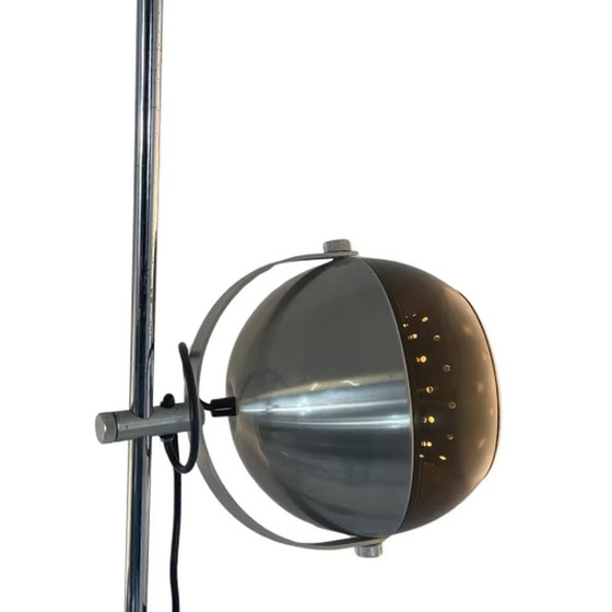 Image 1 of Dijkstra - Zeldzaam model - Space Age Design / MCM Vloerlamp met twee kappen