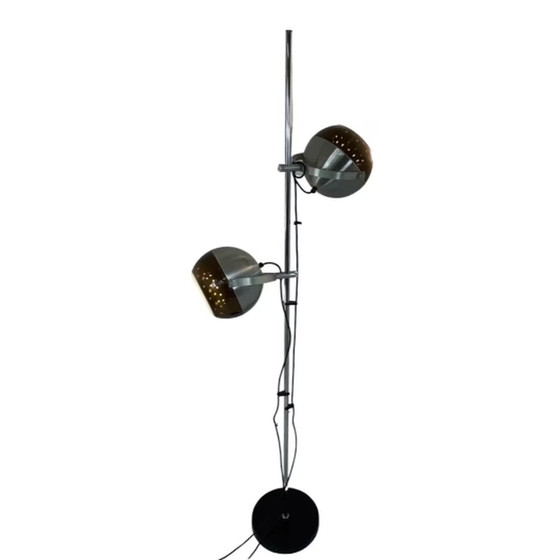 Image 1 of Dijkstra - Zeldzaam model - Space Age Design / MCM Vloerlamp met twee kappen