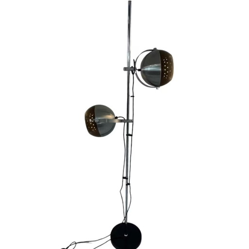 Dijkstra - Zeldzaam model - Space Age Design / MCM Vloerlamp met twee kappen