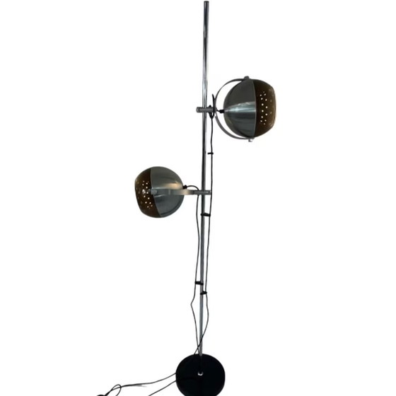 Image 1 of Dijkstra - Zeldzaam model - Space Age Design / MCM Vloerlamp met twee kappen