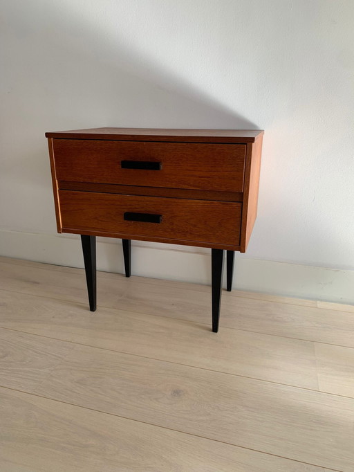 Vintage Ladekastje Van Teak Hout