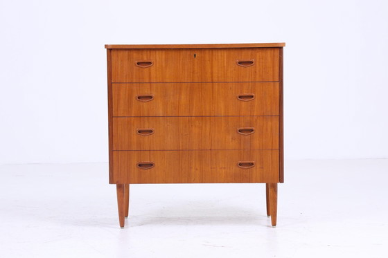 Image 1 of Vintage teakhouten ladekast 60s Mid Century kast retro houtopslag