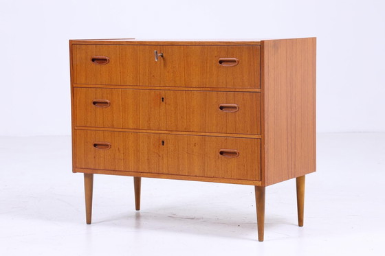 Image 1 of Vintage teakhouten ladekast 60s Mid Century kast retro houtopslag