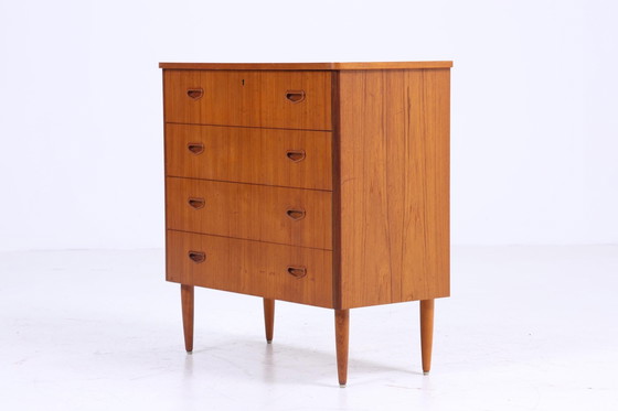 Image 1 of Vintage teakhouten ladekast 60s Mid Century kast retro houtopslag