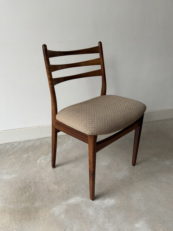 Image 1 of 1970 Topform Eetkamerstoelen En Tafel Palissander