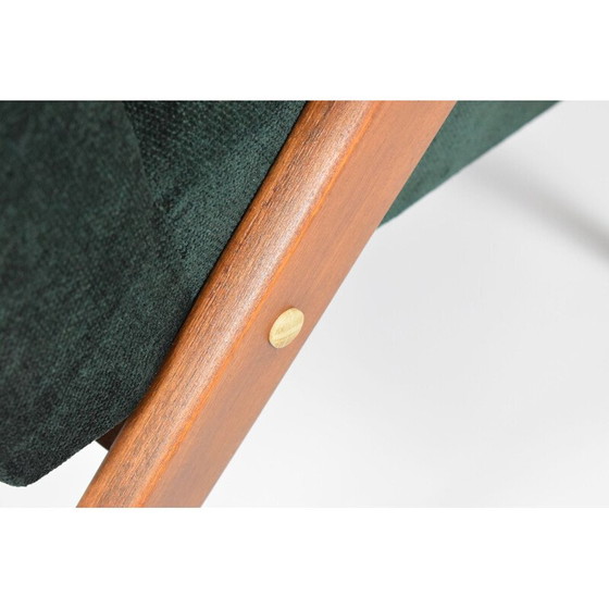 Image 1 of Vintage fauteuil groene bosstof, Scandinavisch 1960
