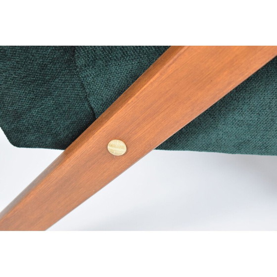Image 1 of Vintage fauteuil groene bosstof, Scandinavisch 1960