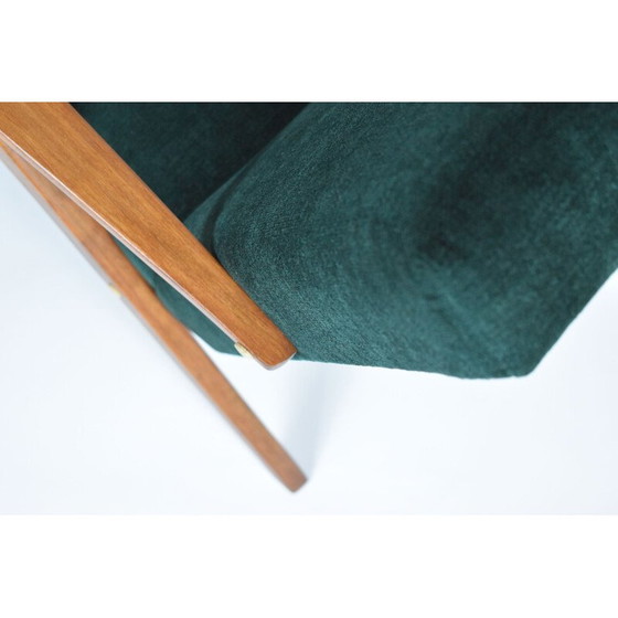 Image 1 of Vintage fauteuil groene bosstof, Scandinavisch 1960