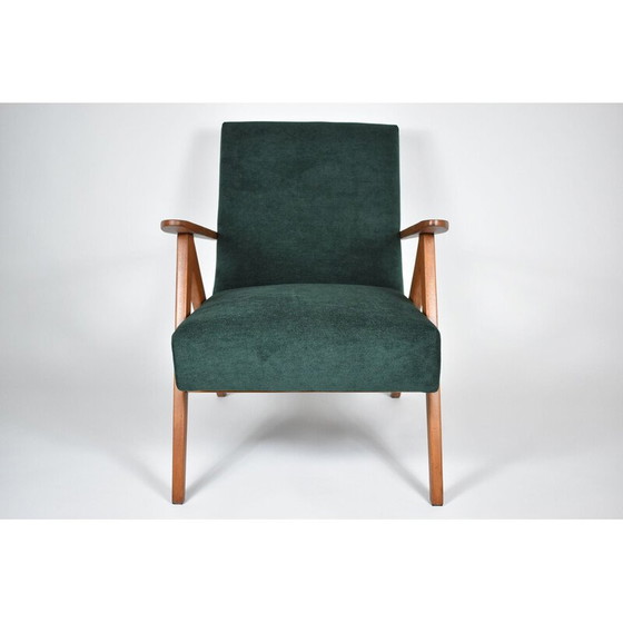 Image 1 of Vintage fauteuil groene bosstof, Scandinavisch 1960