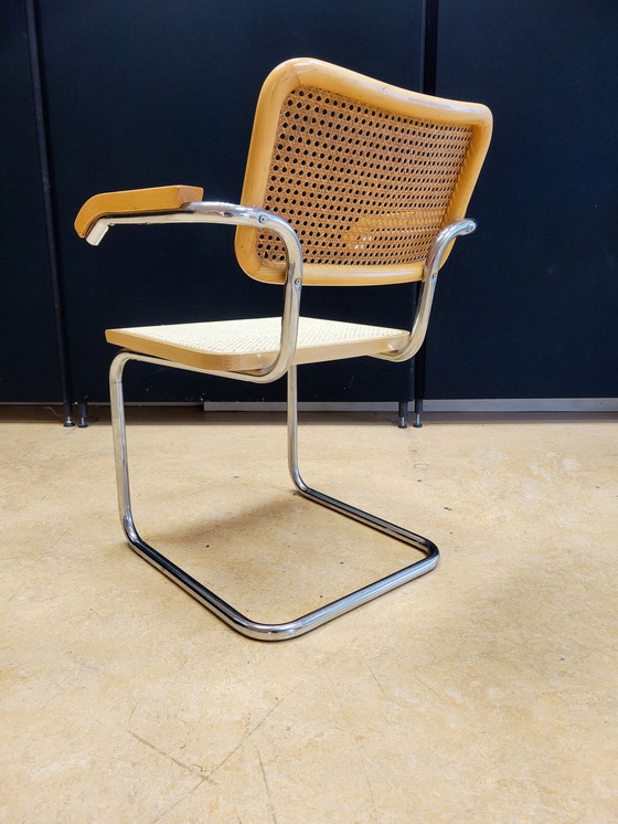 Image 1 of Vintage Cesca Eetkamerstoelen Van Marcel Breuer, Italy 1980