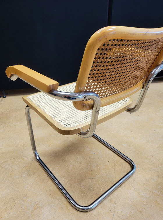 Image 1 of Vintage Cesca Eetkamerstoelen Van Marcel Breuer, Italy 1980