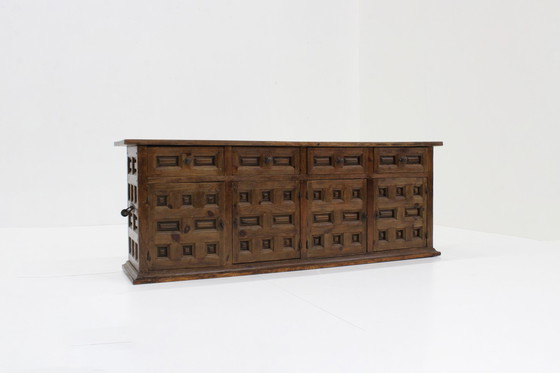 Image 1 of Vintage Spaans Houten Sideboard 1950S