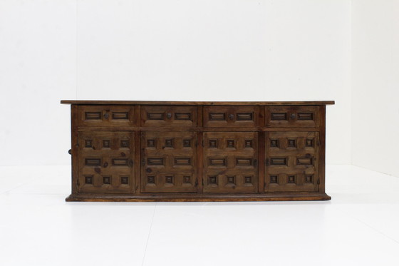 Image 1 of Vintage Spaans Houten Sideboard 1950S