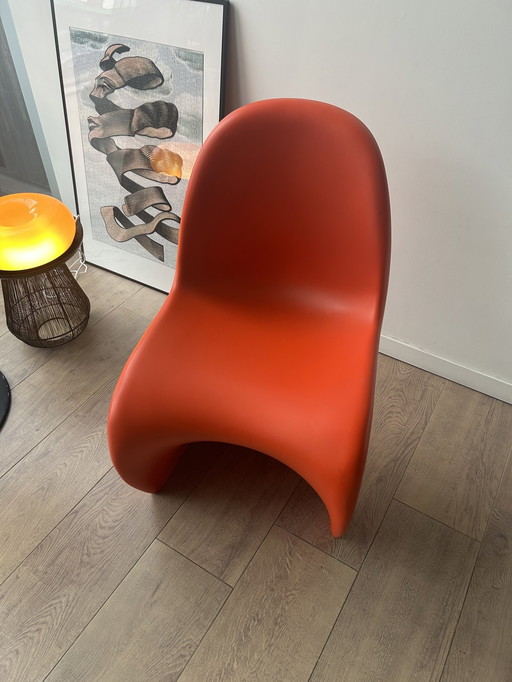 2 X Rode Panton Chair Van Vitra