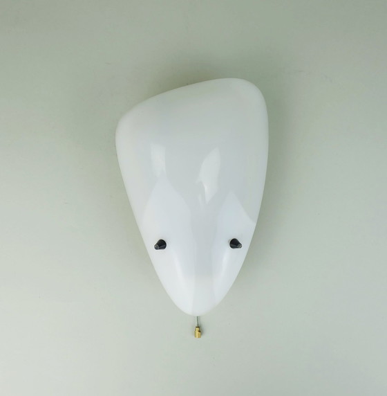 Image 1 of 1950S Wandlamp Tele Ambiance Metaal Mesh Met Witte Acryl Schaduw