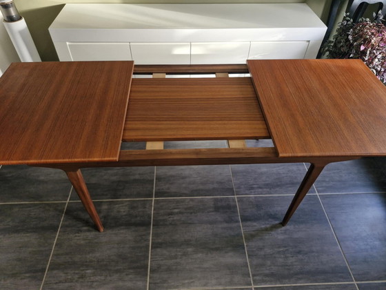 Image 1 of Scandinavische Teak Uitschuifbare Tafel