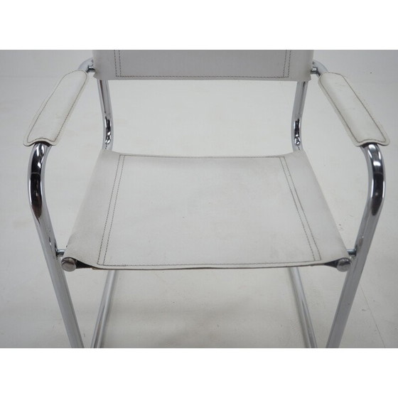 Image 1 of Paar vintage chroomleren fauteuils