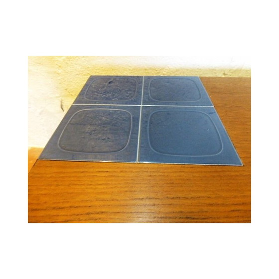 Image 1 of Vintage keramiek en metalen salontafel, 1960