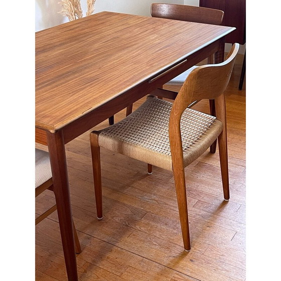 Image 1 of Scandinavische vintage uitschuifbare teakhouten tafel
