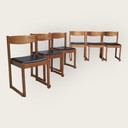 6x vintage stoelen
