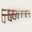 6x vintage stoelen