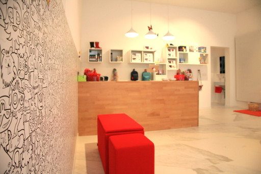 12x Lina design gekleurde zitpoefjes