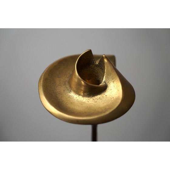 Image 1 of Paar vintage verguld bronzen kandelaars, 1960