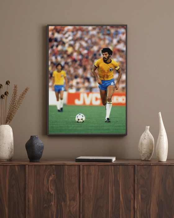 Image 1 of Fine Art Print WK 1982, Braziliaanse voetballer, Socrates,