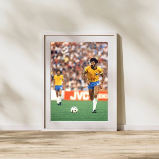 Image 1 of Fine Art Print WK 1982, Braziliaanse voetballer, Socrates,