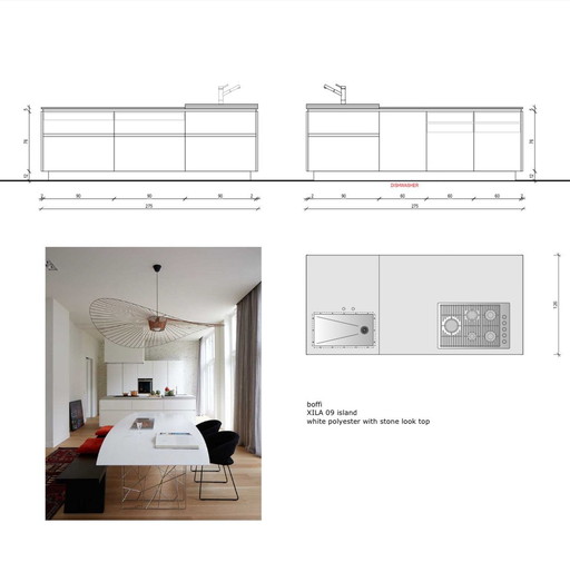 Boffi Xila09 Wit Keukeneiland