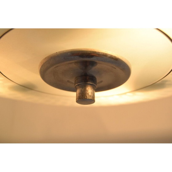 Image 1 of Vintage glazen en metalen hanglamp van Napako, Tsjecho-Slowakije 1970