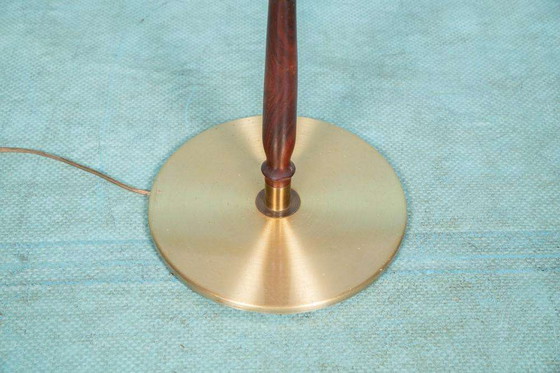 Image 1 of Scandinavische vloerlamp 60s, vintage houten staande lamp