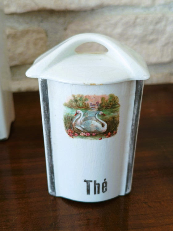 Image 1 of Specerijenpotjes uit de jaren 50