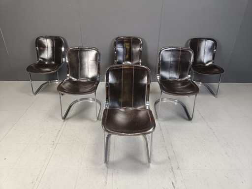 Italiaanse eetkamerstoelen van Cidue, 1970S