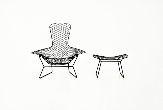 Image 1 of Vogelstoel met Ottoman van Harry Bertoia voor Knoll, 1960S