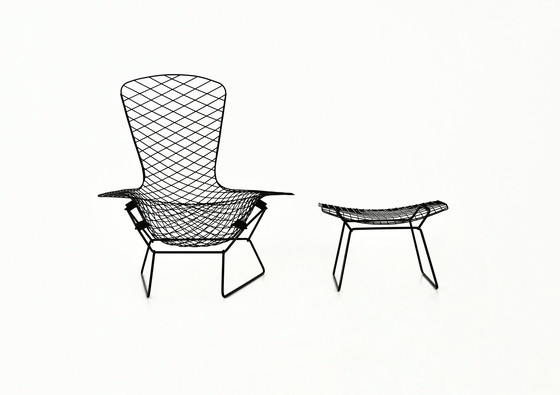 Image 1 of Vogelstoel met Ottoman van Harry Bertoia voor Knoll, 1960S