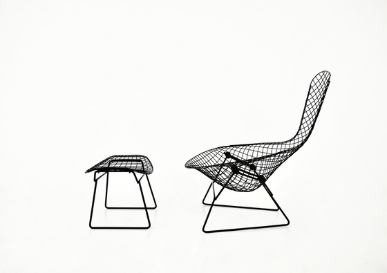 Image 1 of Vogelstoel met Ottoman van Harry Bertoia voor Knoll, 1960S