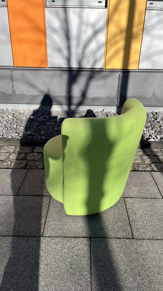 Image 1 of Cor Design fauteuil model Ovo stof geel groen